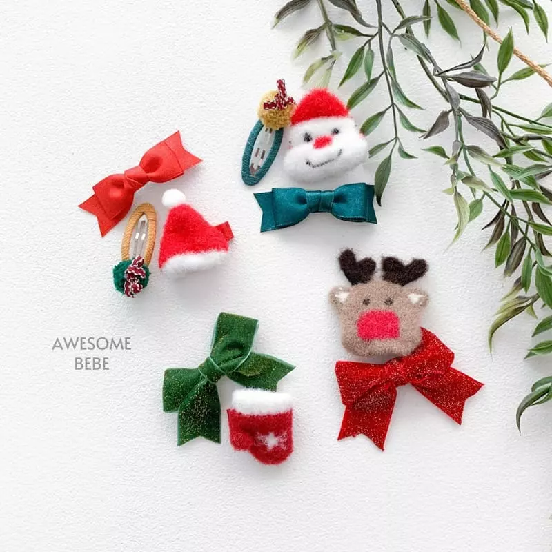 Awesome Bebe - Korean Children Fashion - #childofig - Christmas Hairpin Set