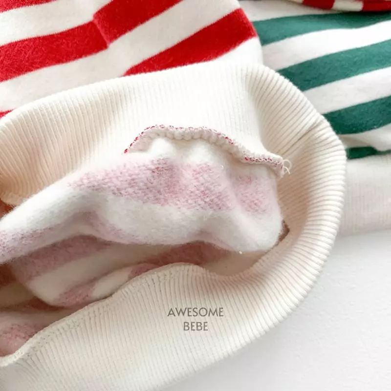 Awesome Bebe - Korean Children Fashion - #fashionkids - Snowman Stripes Sweatshirt - 11