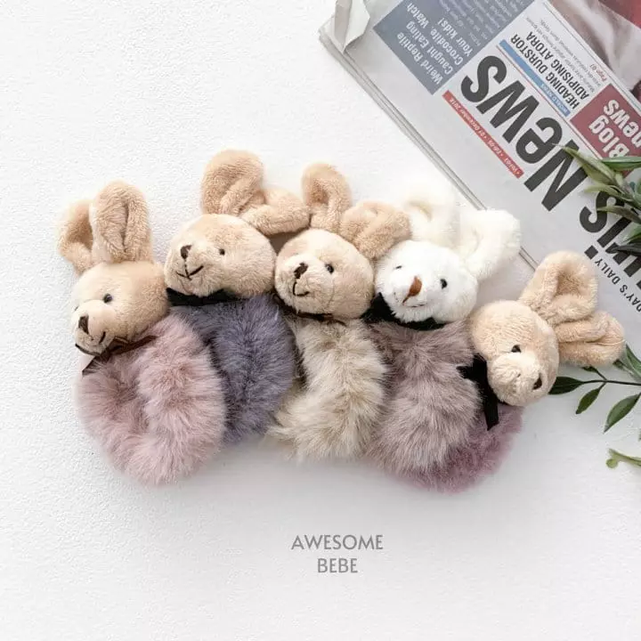 Awesome Bebe - Korean Children Fashion - #kidsshorts - Fluffy Hairring [randomly Color Set of 5]