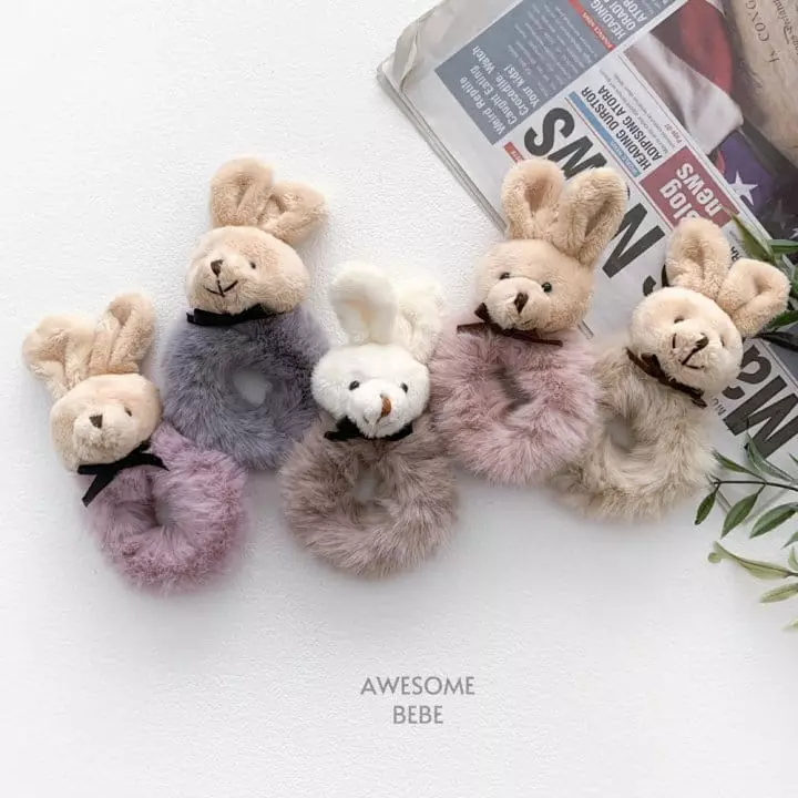 Awesome Bebe - Korean Children Fashion - #kidzfashiontrend - Fluffy Hairring [randomly Color Set of 5] - 3