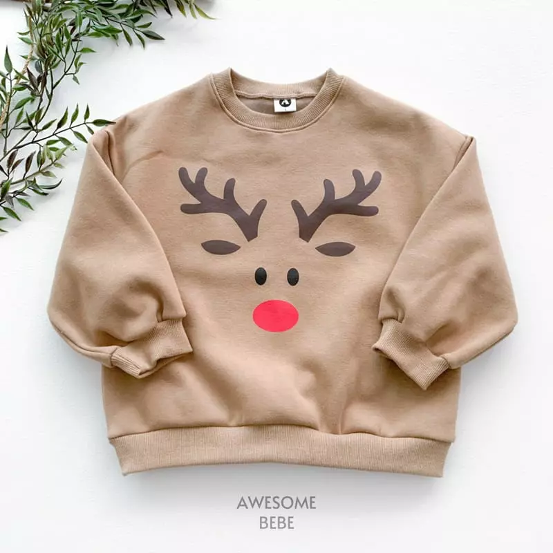 Awesome Bebe - Korean Children Fashion - #kidzfashiontrend - Rudolf Sweatshirt - 2