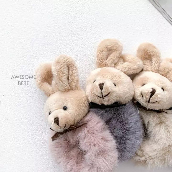 Awesome Bebe - Korean Children Fashion - #littlefashionista - Fluffy Hairring [randomly Color Set of 5] - 5