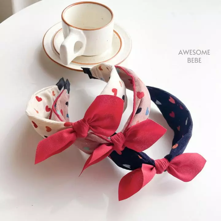 Awesome Bebe - Korean Children Fashion - #Kfashion4kids - Heart Ribbon Hairband - 4