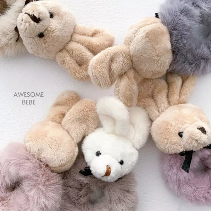 Awesome Bebe - Korean Children Fashion - #magicofchildhood - Fluffy Hairring [randomly Color Set of 5] - 6