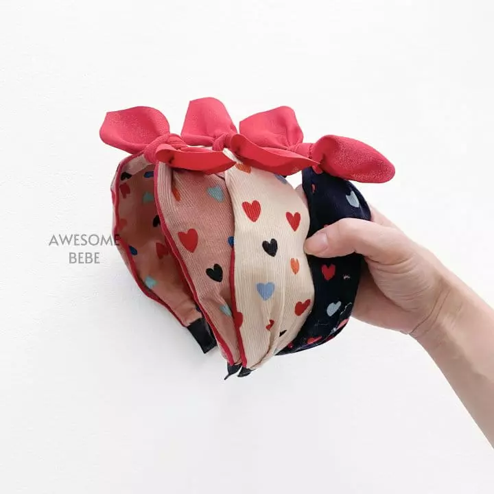 Awesome Bebe - Korean Children Fashion - #magicofchildhood - Heart Ribbon Hairband - 5