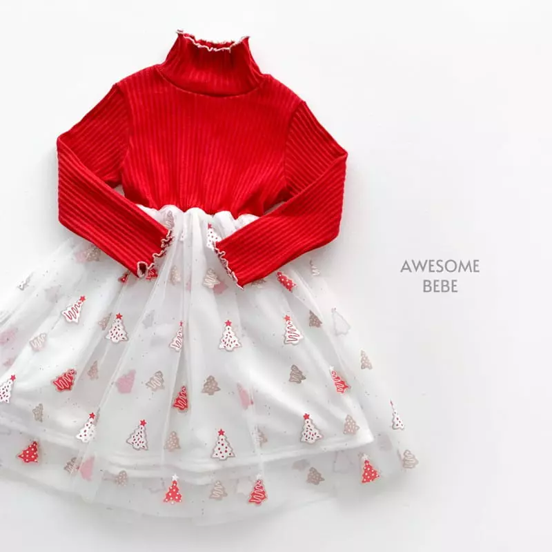 Awesome Bebe - Korean Children Fashion - #littlefashionista - Christams Fleece One-piece - 4