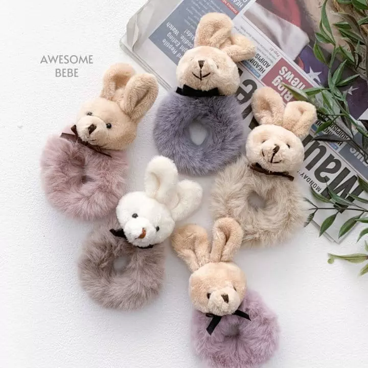 Awesome Bebe - Korean Children Fashion - #prettylittlegirls - Fluffy Hairring [randomly Color Set of 5] - 8