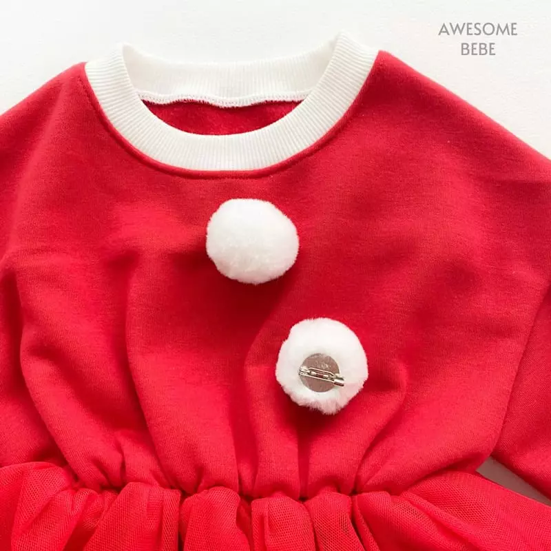 Awesome Bebe - Korean Children Fashion - #minifashionista - Santa Fleece One-piece - 4