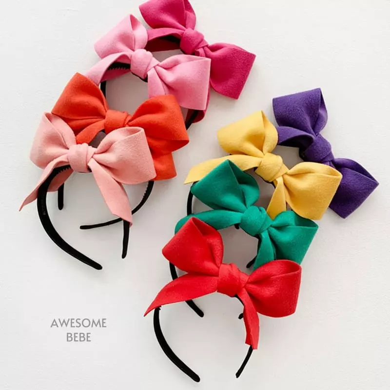 Awesome Bebe - Korean Children Fashion - #prettylittlegirls - Big Ribbon Hairband - 2