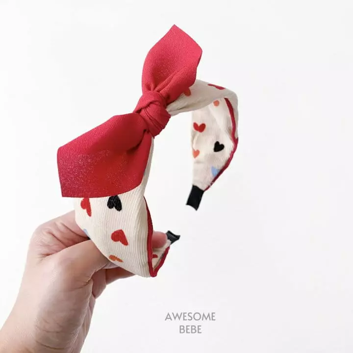 Awesome Bebe - Korean Children Fashion - #stylishchildhood - Heart Ribbon Hairband - 10