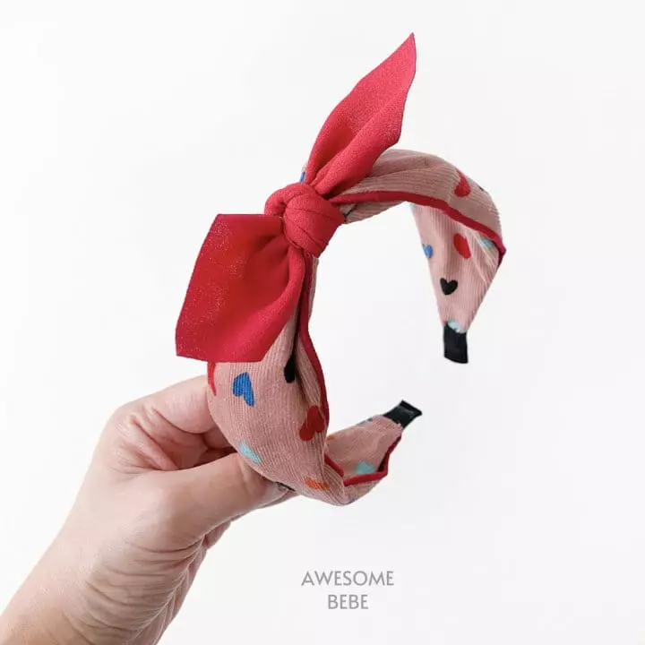 Awesome Bebe - Korean Children Fashion - #toddlerclothing - Heart Ribbon Hairband - 9