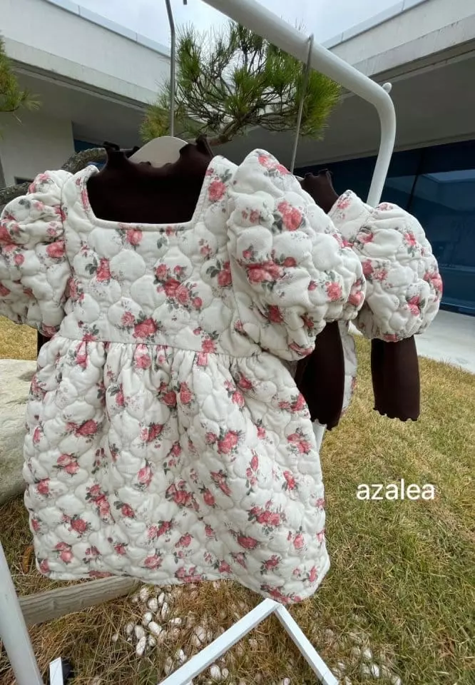 Azalea - Korean Baby Fashion - #babyootd - Rose Quilting Bodysuit - 2