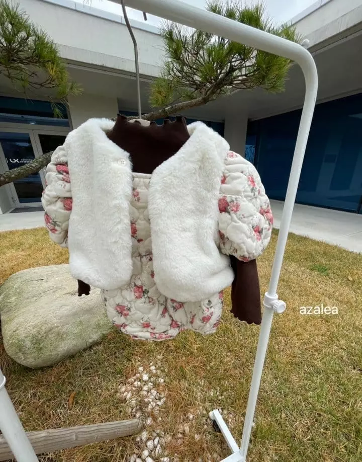 Azalea - Korean Baby Fashion - #babyoutfit - Rose Quilting Bodysuit - 4