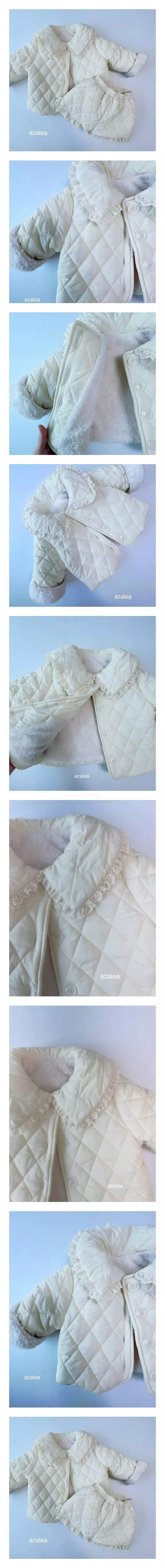 Azalea - Korean Children Fashion - #childrensboutique - Lace Collar Padding Jacket