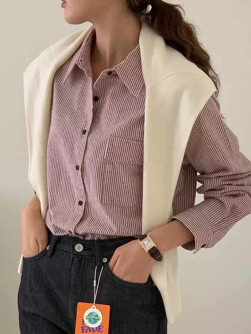 Baking Powder - Korean Women Fashion - #momslook - Clean Shirt - 8
