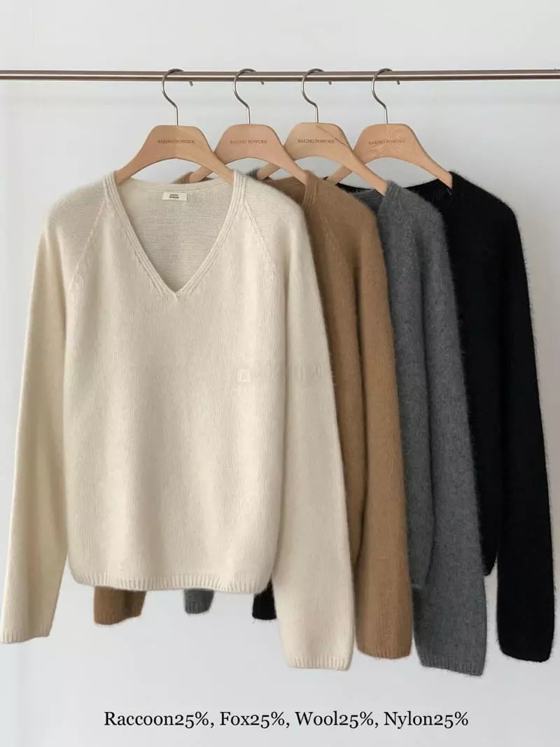 Baking Powder - Korean Women Fashion - #momslook - Wish Racoon Knit Tee - 9