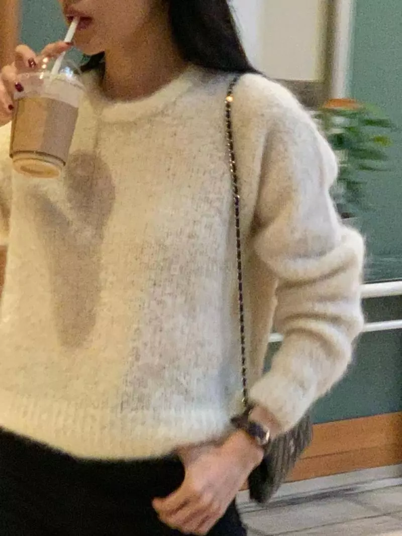 Baking Powder - Korean Women Fashion - #momslook - Muse Round Knit Tee