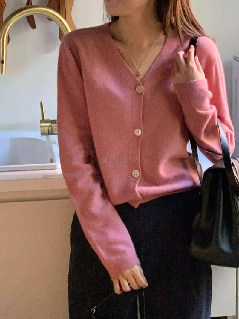 Baking Powder - Korean Women Fashion - #romanticstyle - Pist Cardigan Knit - 5