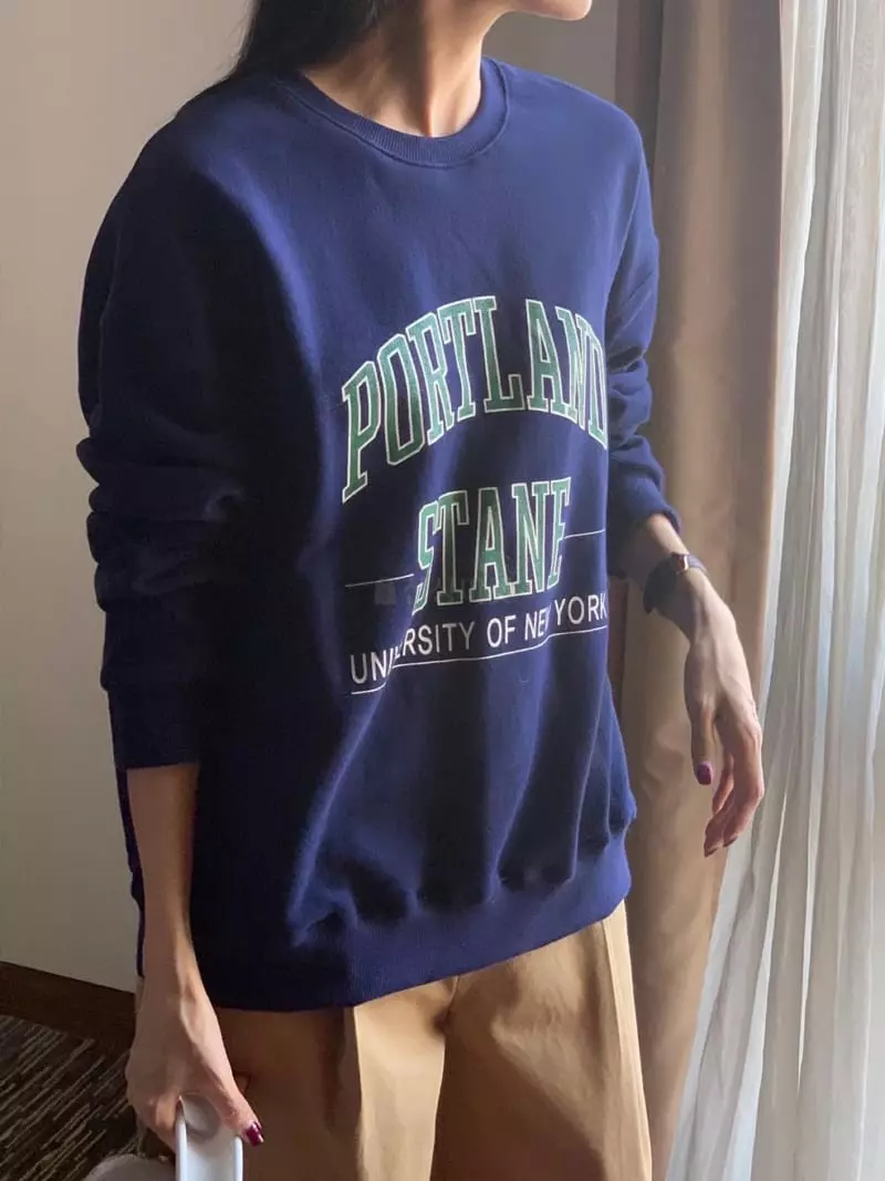 Baking Powder - Korean Women Fashion - #romanticstyle - Port Sweatshirt - 3
