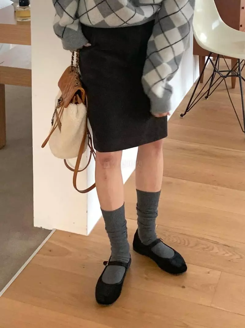 Baking Powder - Korean Women Fashion - #romanticstyle - Pir Rib Skirt - 2