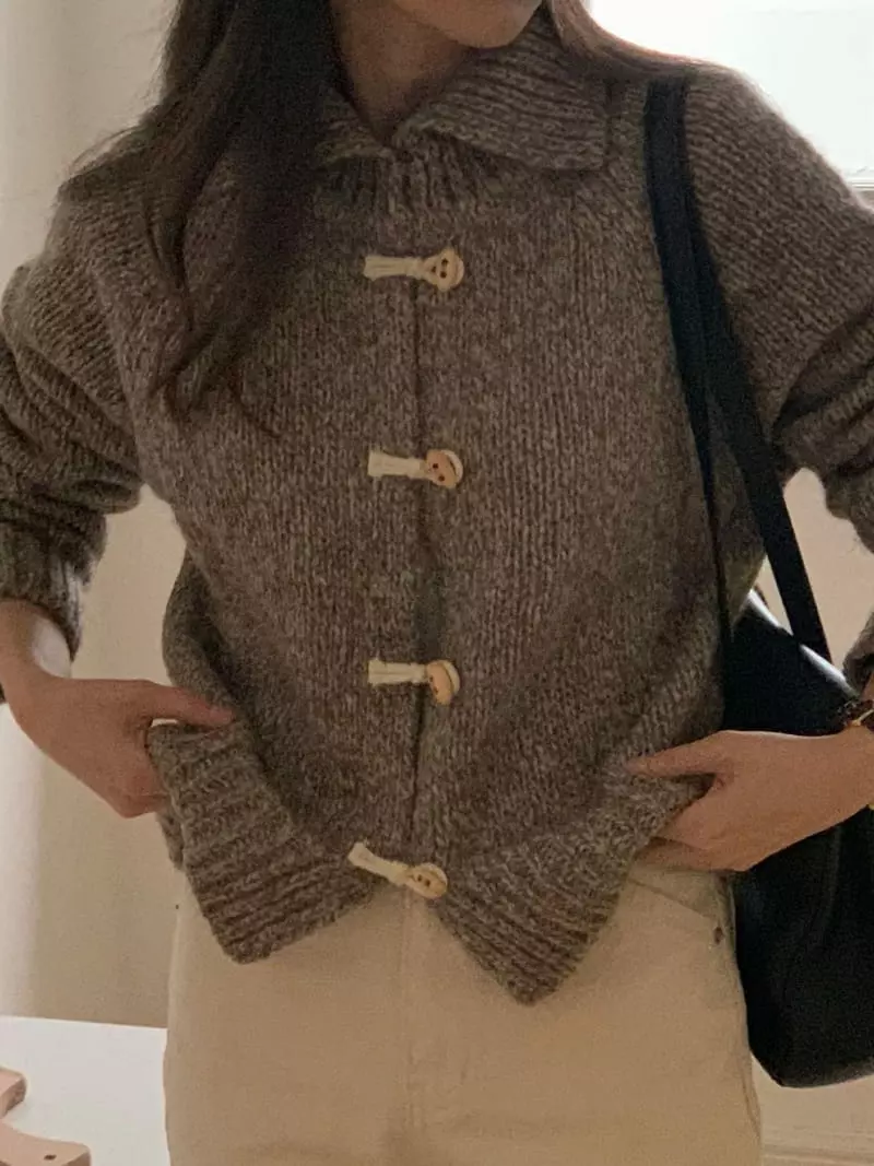 Baking Powder - Korean Women Fashion - #shopsmall - Peanuts Cardigan - 5