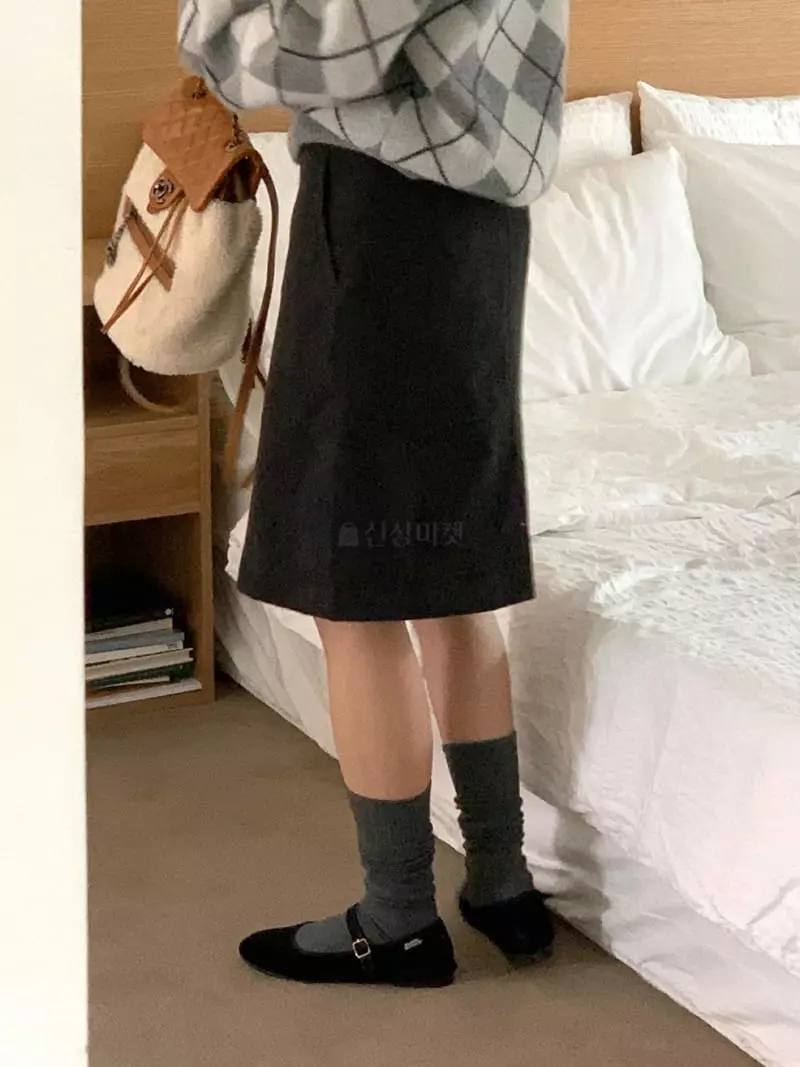 Baking Powder - Korean Women Fashion - #shopsmall - Pir Rib Skirt - 3