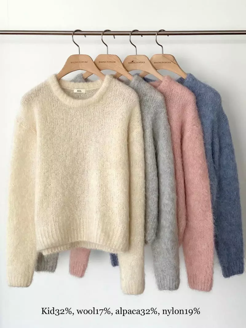 Baking Powder - Korean Women Fashion - #thatsdarling - Muse Round Knit Tee - 9