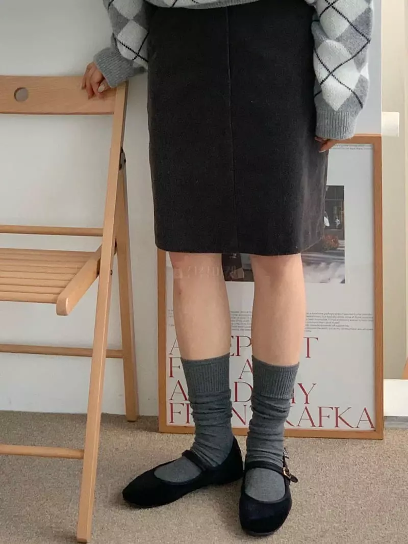 Baking Powder - Korean Women Fashion - #shopsmall - Pir Rib Skirt - 4