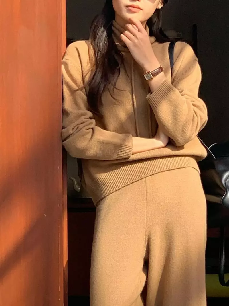 Baking Powder - Korean Women Fashion - #vintagekidsstyle - Bow Turtleneck Knit Tee - 5