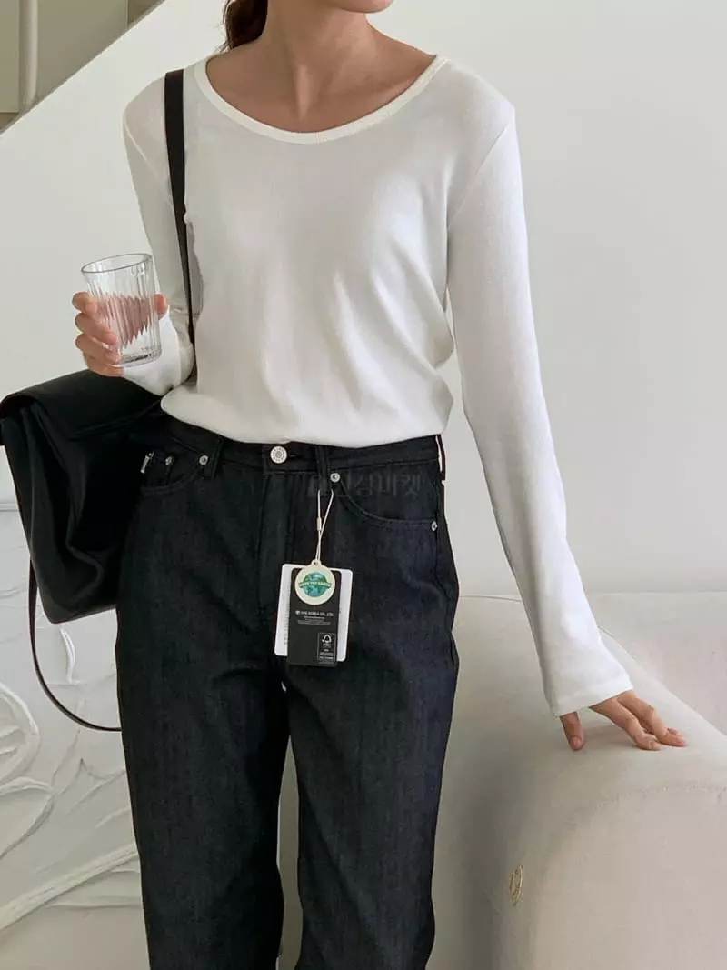 Baking Powder - Korean Women Fashion - #womensfashion - Coco Rib Tee