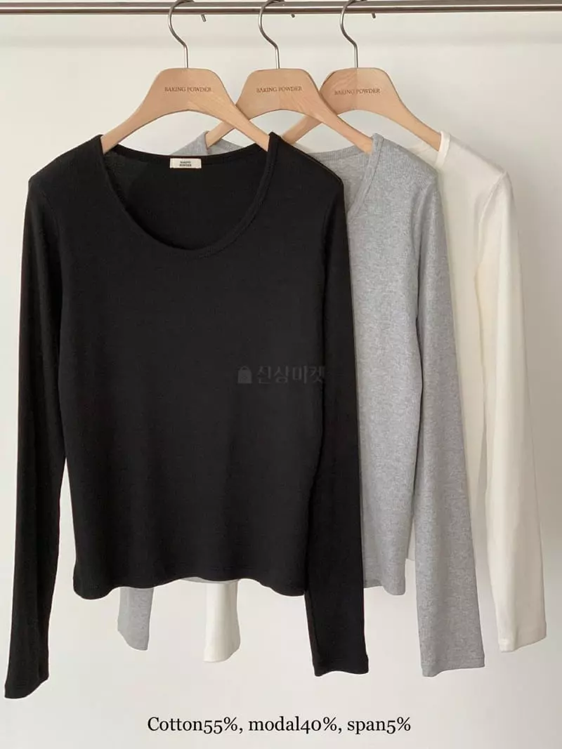 Baking Powder - Korean Women Fashion - #womensfashion - Coco Rib Tee - 9