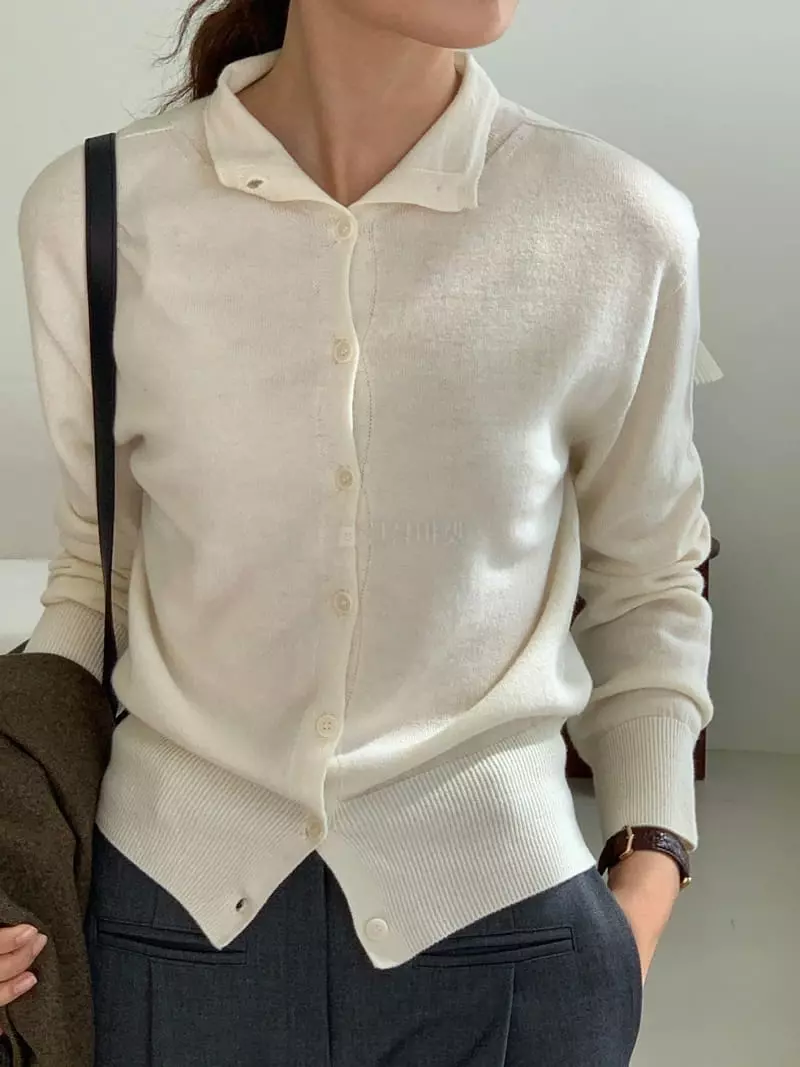 Baking Powder - Korean Women Fashion - #womensfashion - Jelly Open Knit Tee - 6