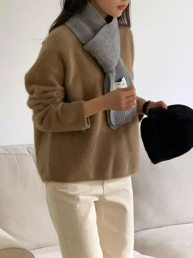 Baking Powder - Korean Women Fashion - #womensfashion - Wish Racoon Knit Tee - 3
