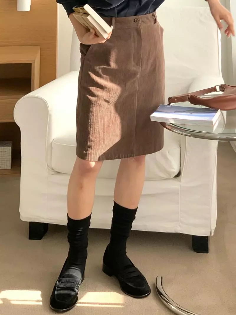 Baking Powder - Korean Women Fashion - #womensfashion - Pir Rib Skirt - 7