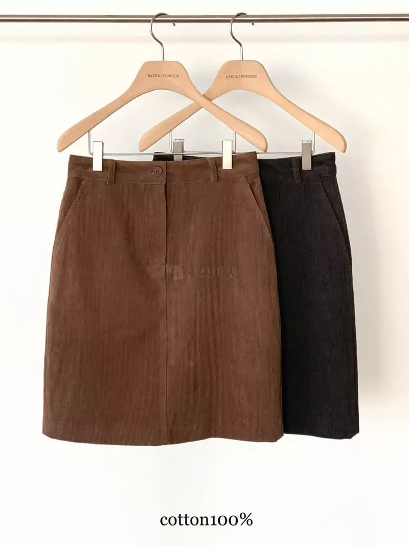 Baking Powder - Korean Women Fashion - #womensfashion - Pir Rib Skirt - 9