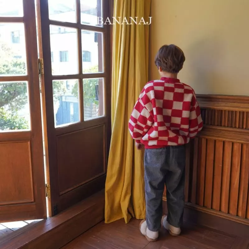 Banana J - Korean Children Fashion - #childrensboutique - Check Dumble Sweatshirt - 7