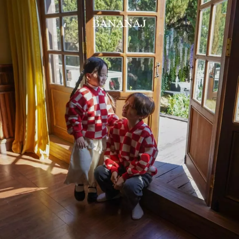 Banana J - Korean Children Fashion - #designkidswear - Check Dumble Sweatshirt - 8