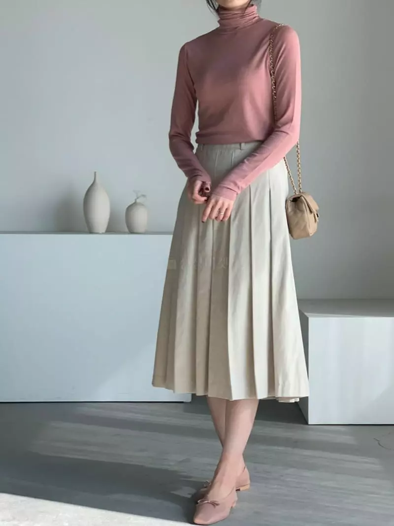 Baribari - Korean Women Fashion - #momslook - Pleats Skirt