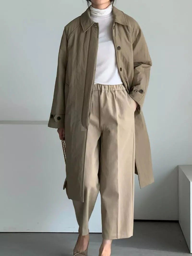 Baribari - Korean Women Fashion - #momslook - Padding Trench - 12
