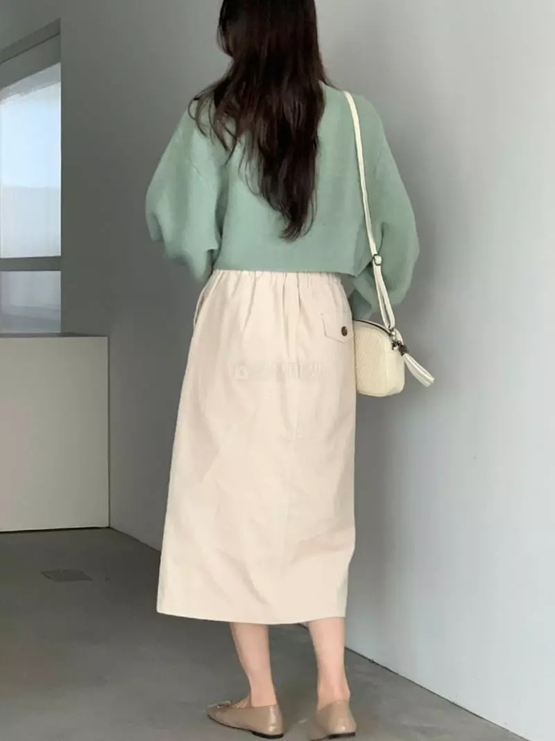 Baribari - Korean Women Fashion - #momslook - Slit Skirt - 9