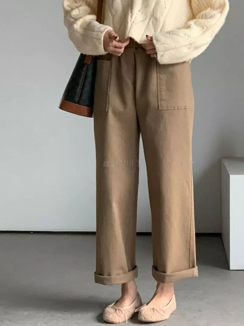 Baribari - Korean Women Fashion - #momslook - Uro Fleece Pants - 9