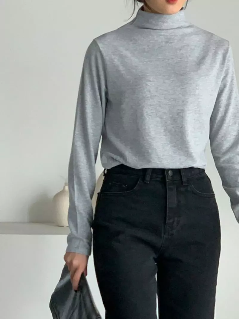 Baribari - Korean Women Fashion - #momslook - Trutleneck Tee - 11