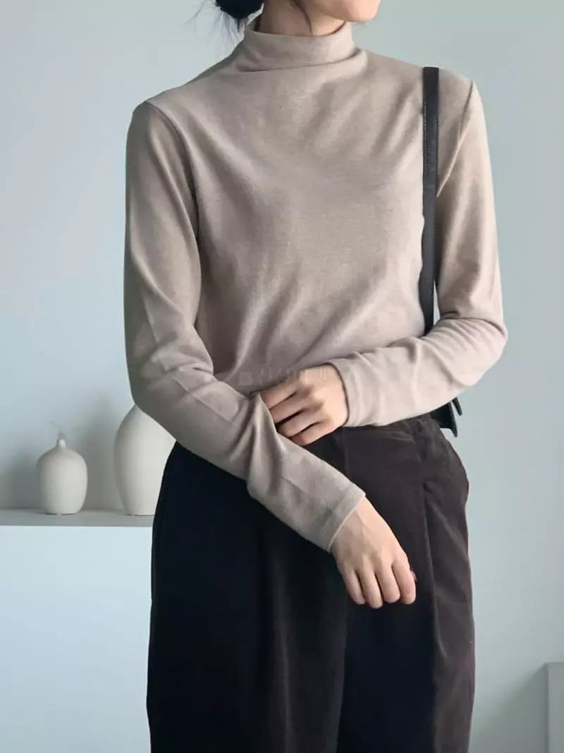 Baribari - Korean Women Fashion - #momslook - Trutleneck Tee - 5