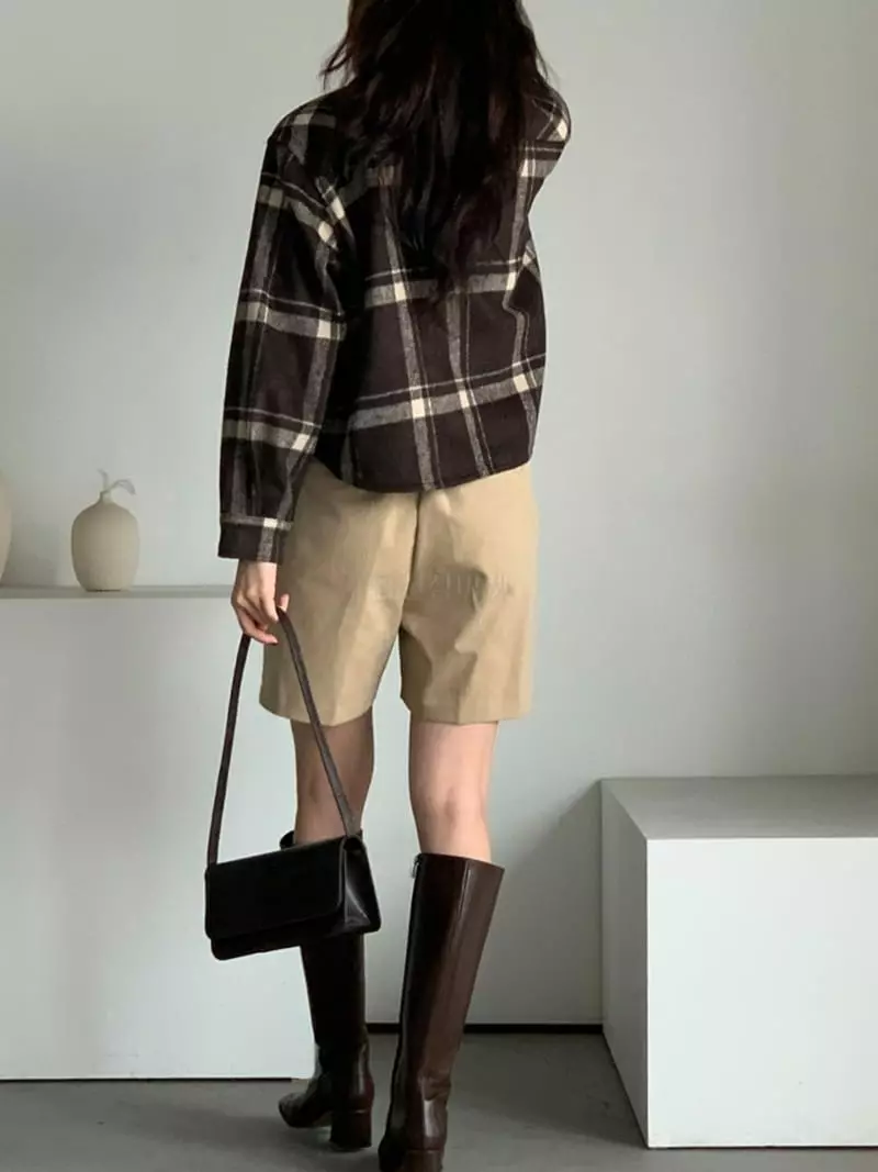 Baribari - Korean Women Fashion - #momslook - Check Shirt - 10