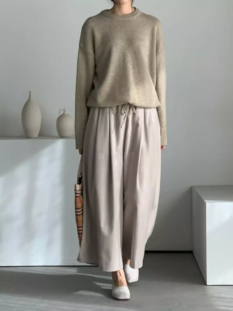 Baribari - Korean Women Fashion - #momslook - String Knit Tee - 12