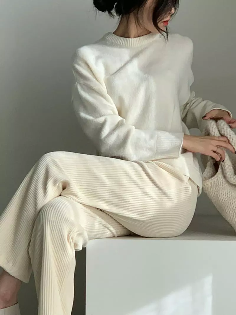 Baribari - Korean Women Fashion - #momslook - String Knit Tee - 2
