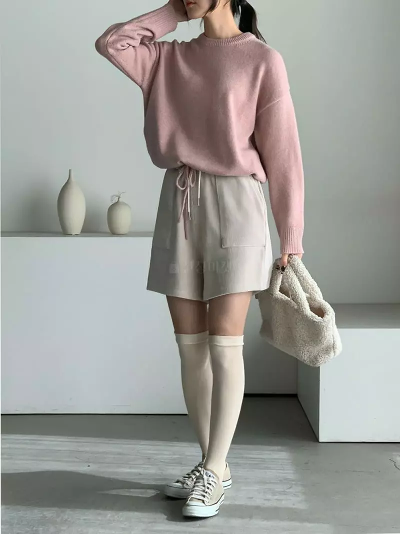 Baribari - Korean Women Fashion - #momslook - String Knit Tee - 6