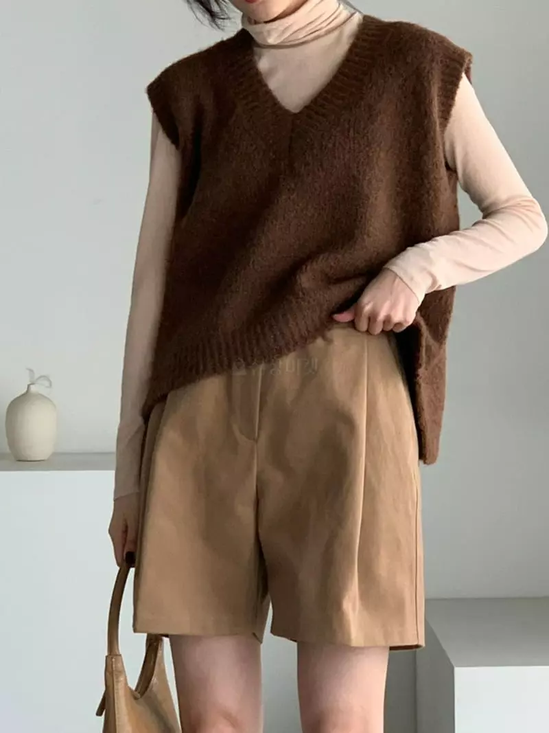 Baribari - Korean Women Fashion - #momslook - Bookle V Vest - 10