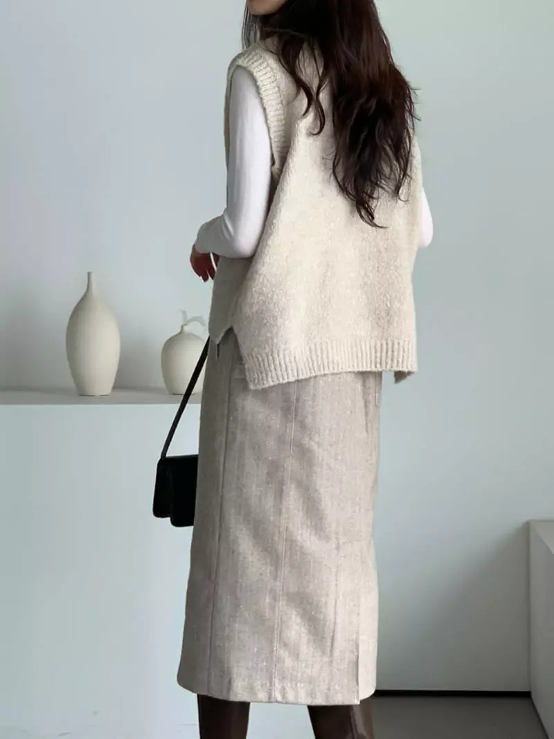 Baribari - Korean Women Fashion - #womensfashion - Bookle V Vest - 4