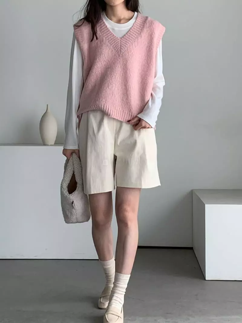 Baribari - Korean Women Fashion - #momslook - Bookle V Vest - 6